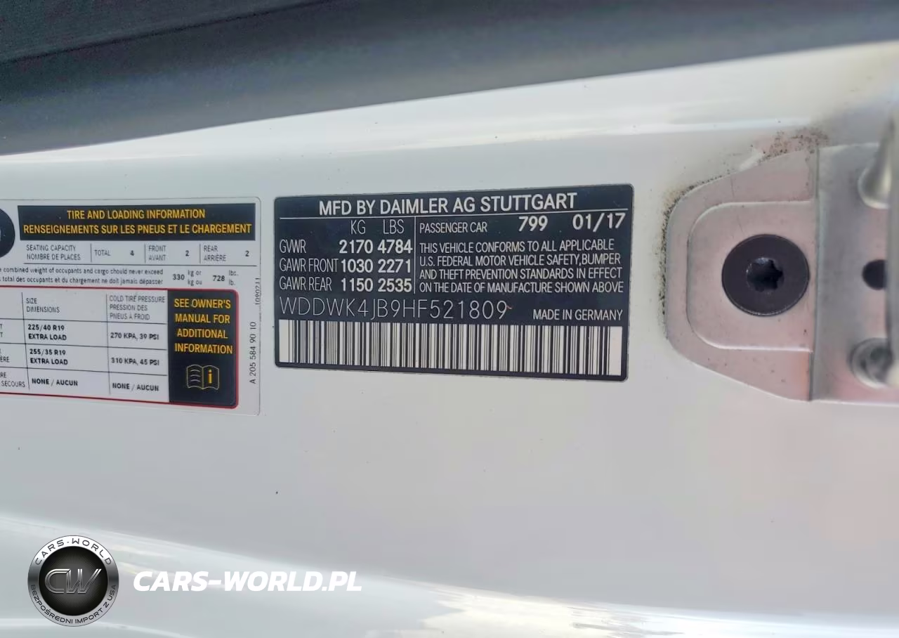 2017 Mercedes-Benz C 300 VIN:WDDWK4JB9HF521809 - 13