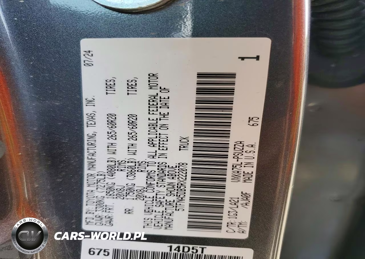 2024 Toyota Tundra Crewmax Platinum VIN:5TFNA5DB5RX222078 - 12