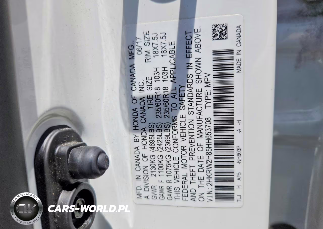 2017 Honda Cr-V Exl VIN:2HKRW2H85HH653708 - 13