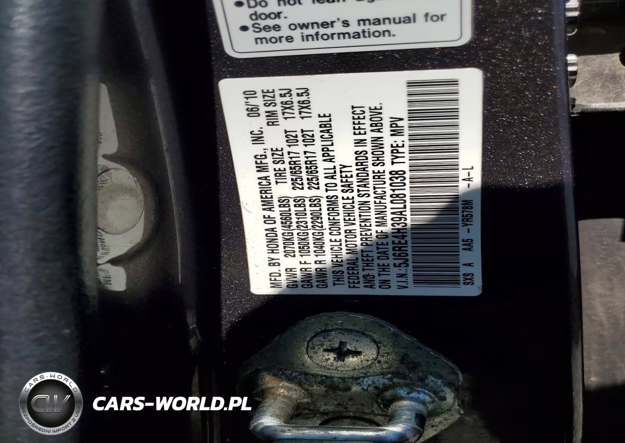 2010 Honda Cr-V Lx VIN:5J6RE4H39AL081038 - 13
