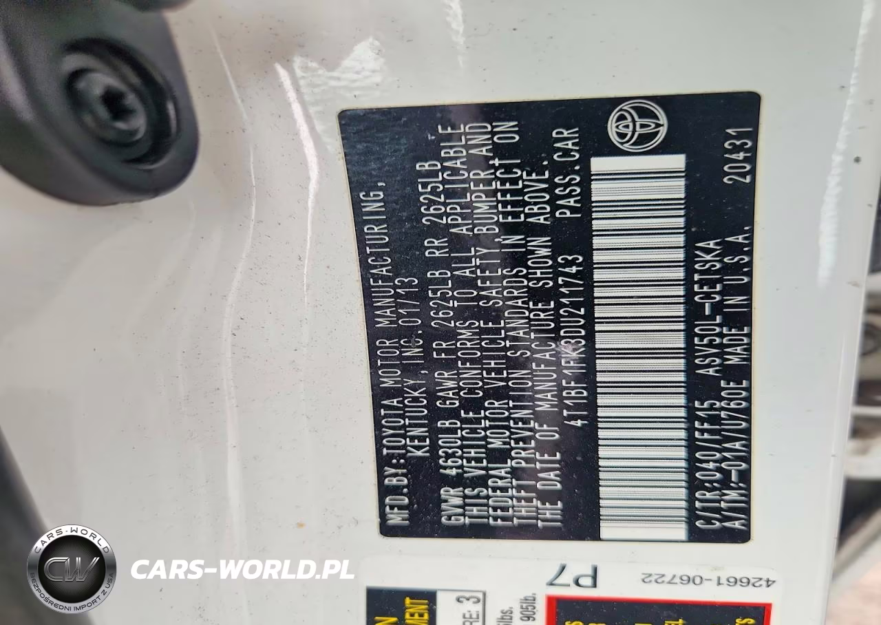2013 Toyota Camry Se VIN:4T1BF1FK3DU211743 - 13