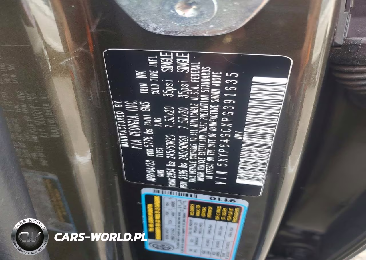 2023 Kia Telluride S VIN:5XYP64GCXPG391635 - 13