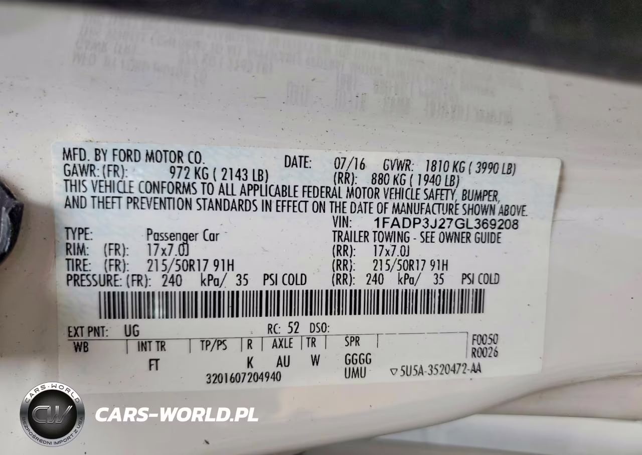 2016 Ford Focus Titanium VIN:1FADP3J27GL369208 - 12