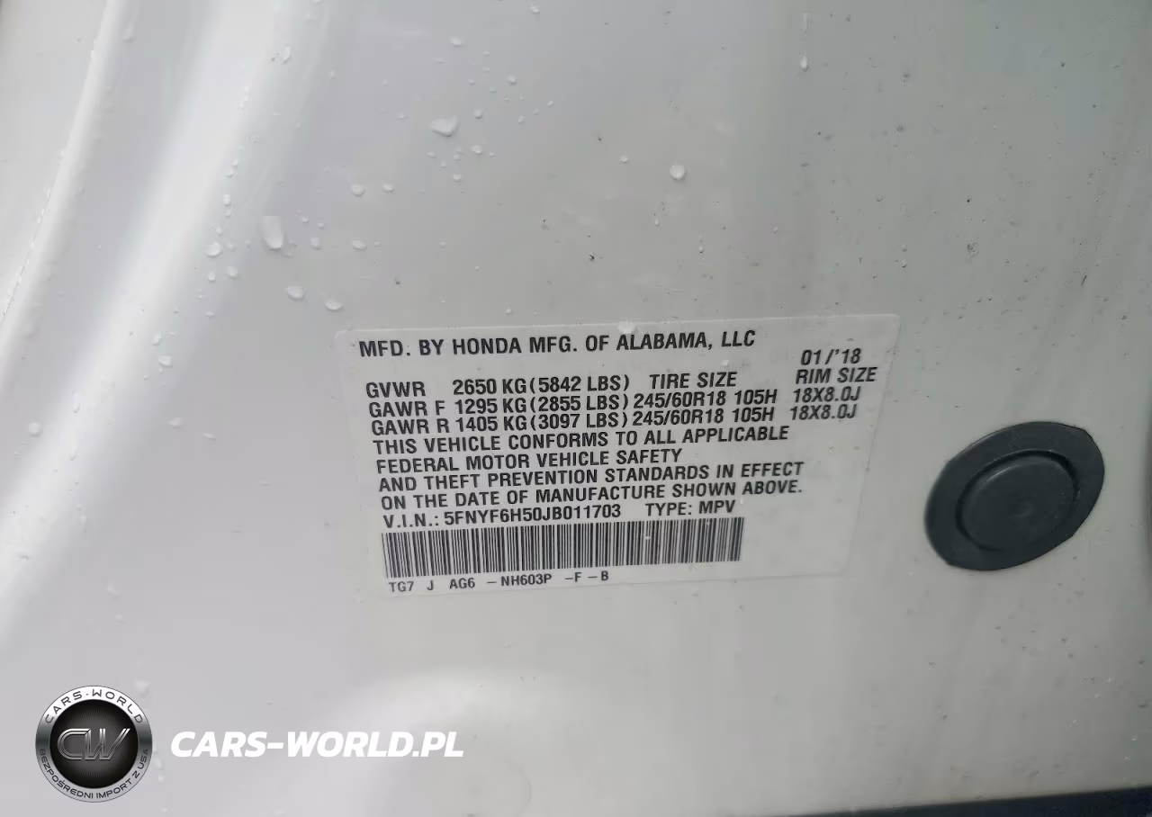 2018 Honda Pilot Exl VIN:5FNYF6H50JB011703 - 13