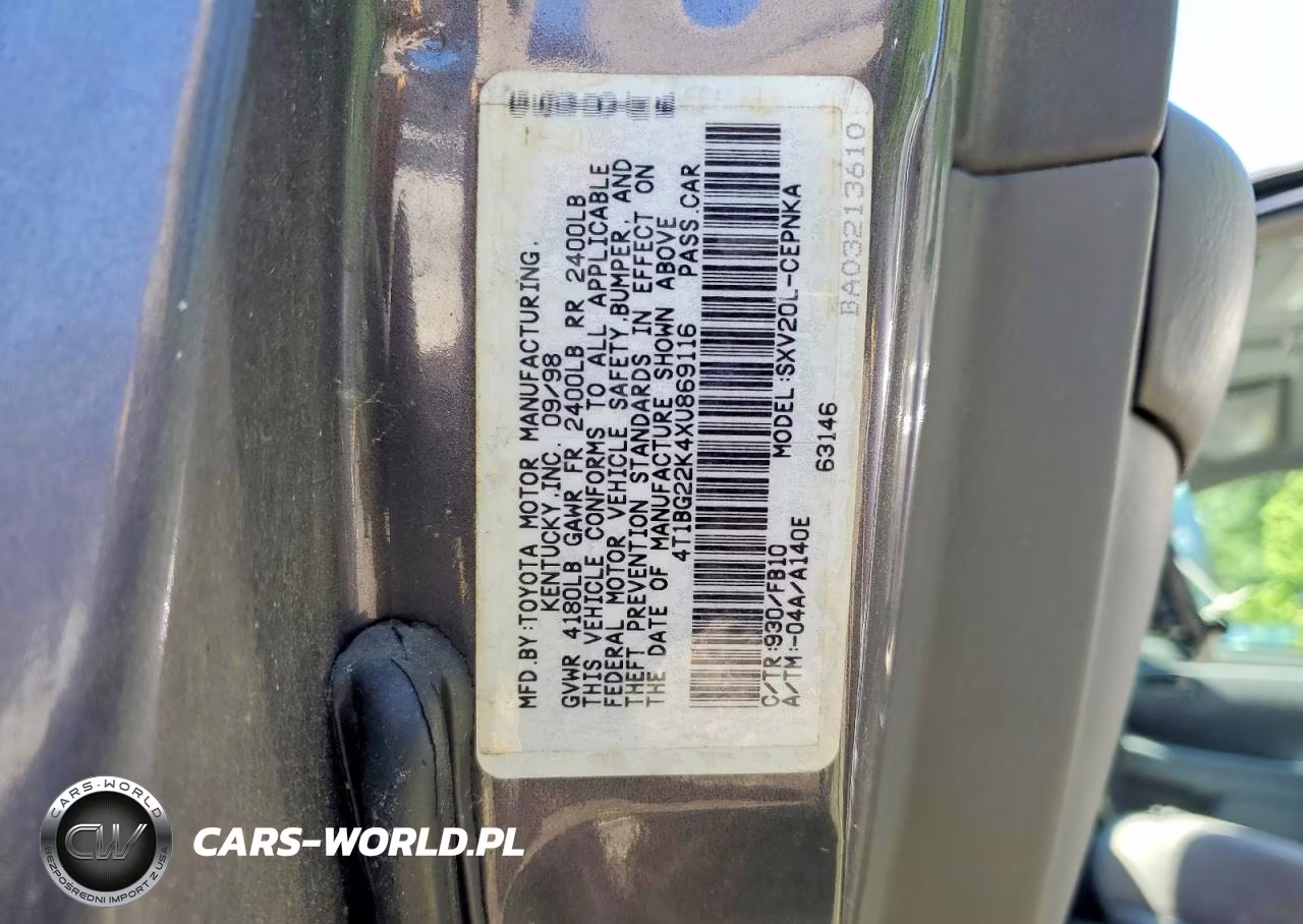 1999 Toyota Camry Le VIN:4T1BG22K4XU869116 - 12