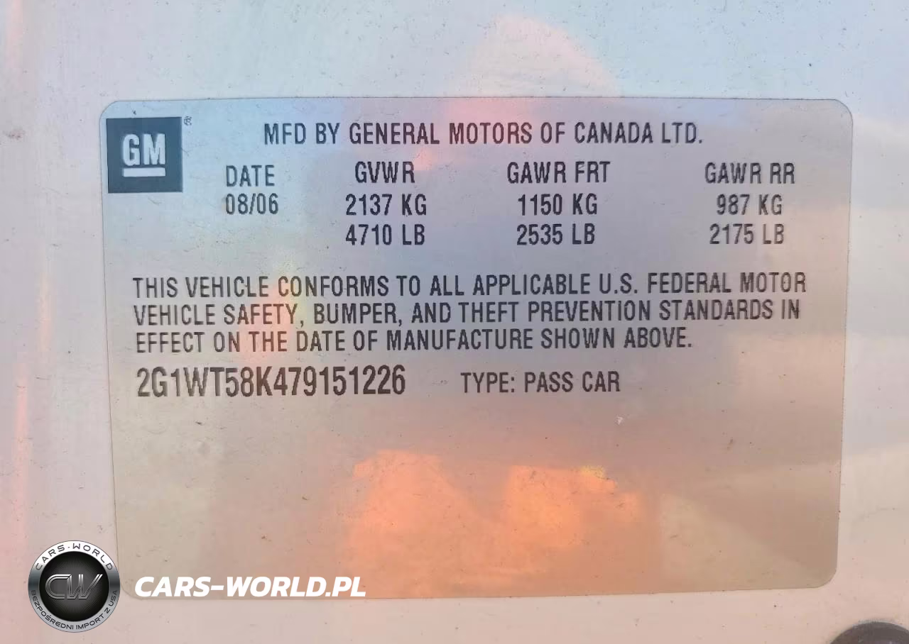 2007 Chevrolet Impala Lt VIN:2G1WT58K479151226 - 12