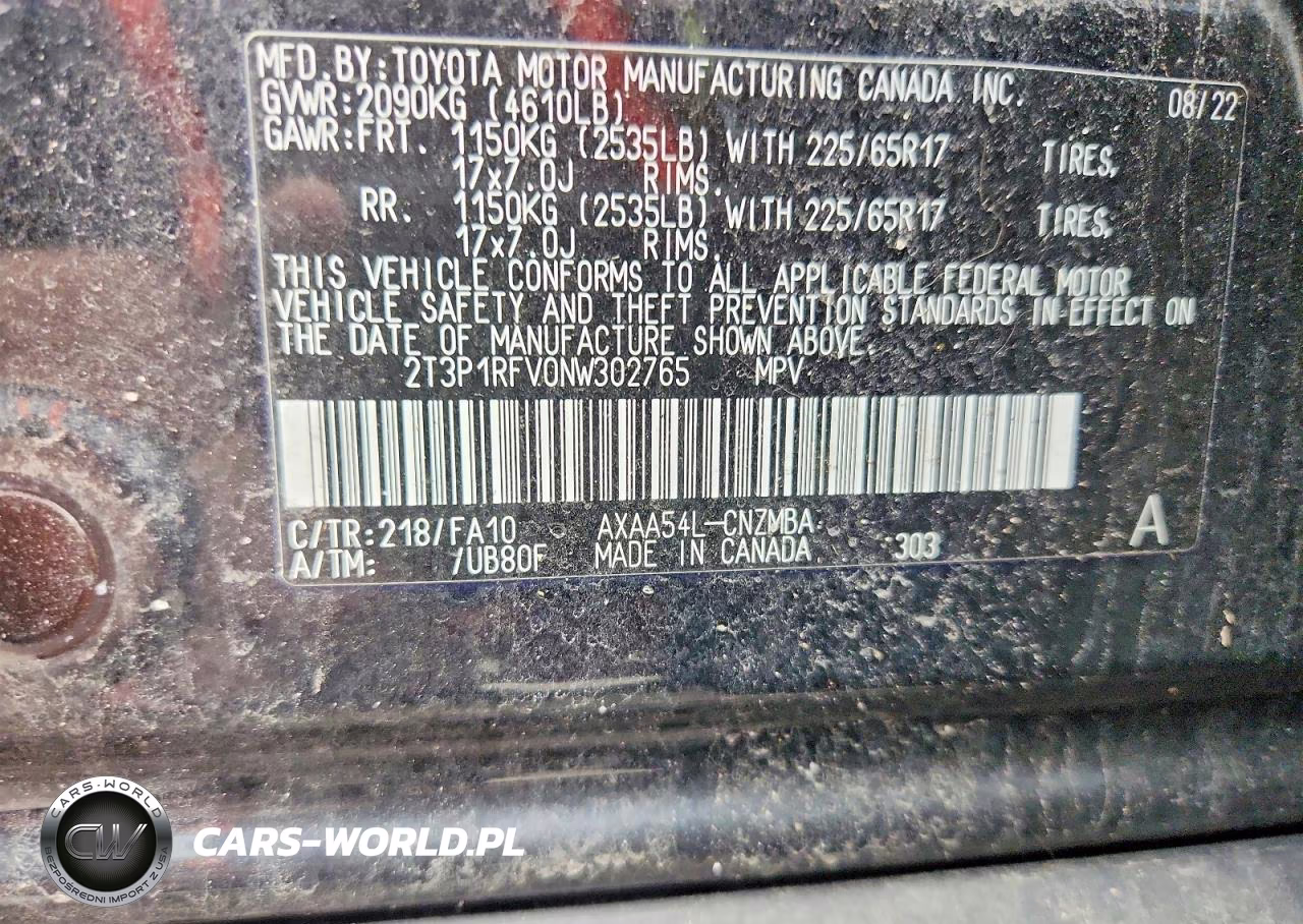 2022 Toyota Rav4 Xle VIN:2T3P1RFV0NW302765 - 13