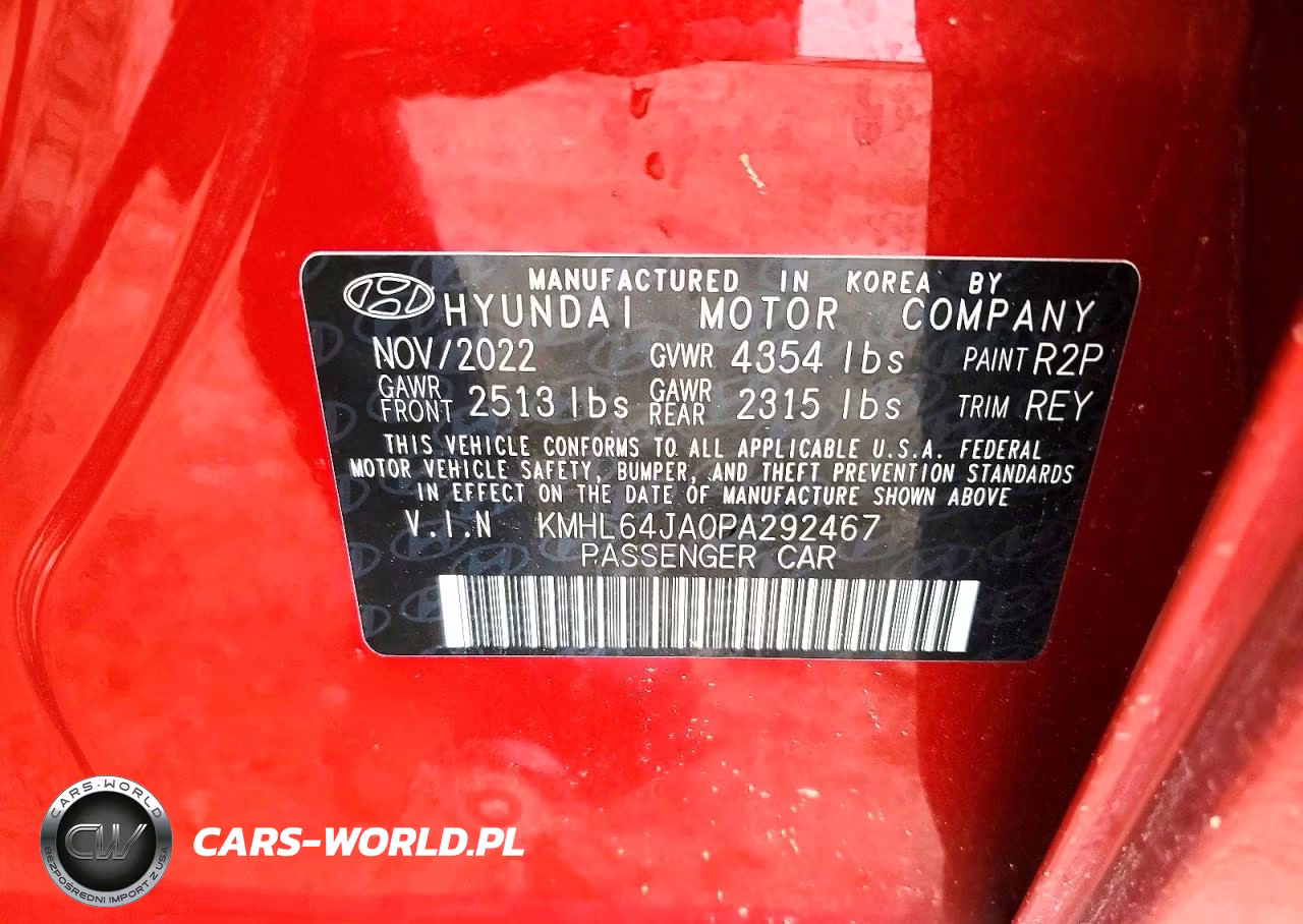 2023 Hyundai Sonata Sel VIN:KMHL64JA0PA292467 - 12