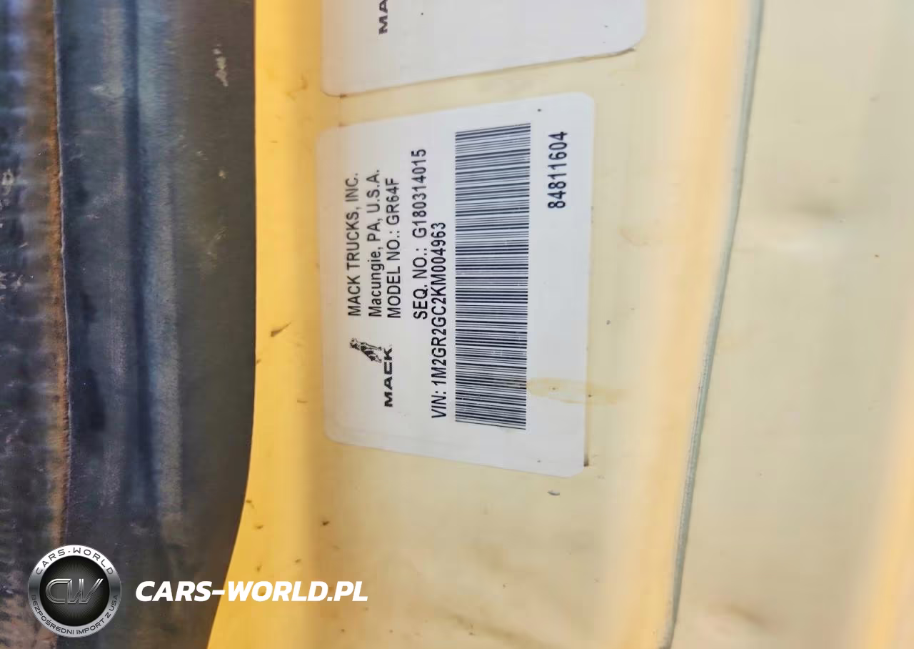 2019 Mack Gr64F Ready Mix Truck VIN:1M2GR2GC2KM004963 - 10