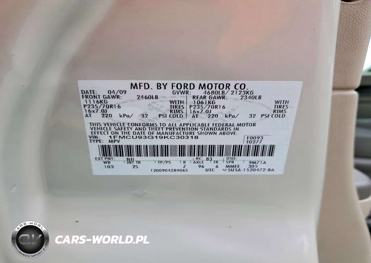 2009 Ford Escape Xlt VIN:1FMCU93G19KC30318 - 13