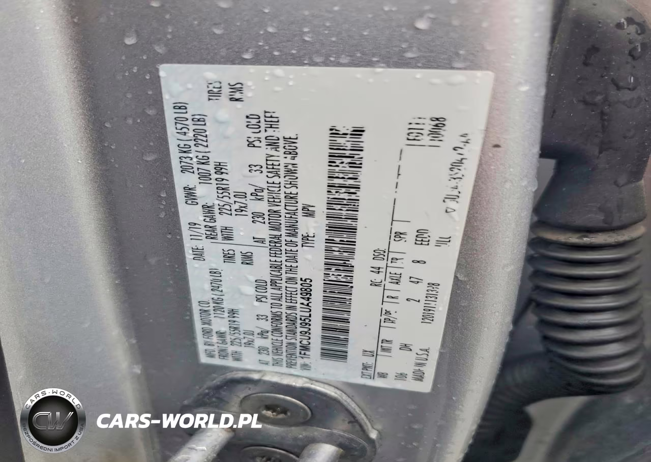 2020 Ford Escape Titanium VIN:1FMCU9J95LUA49805 - 13