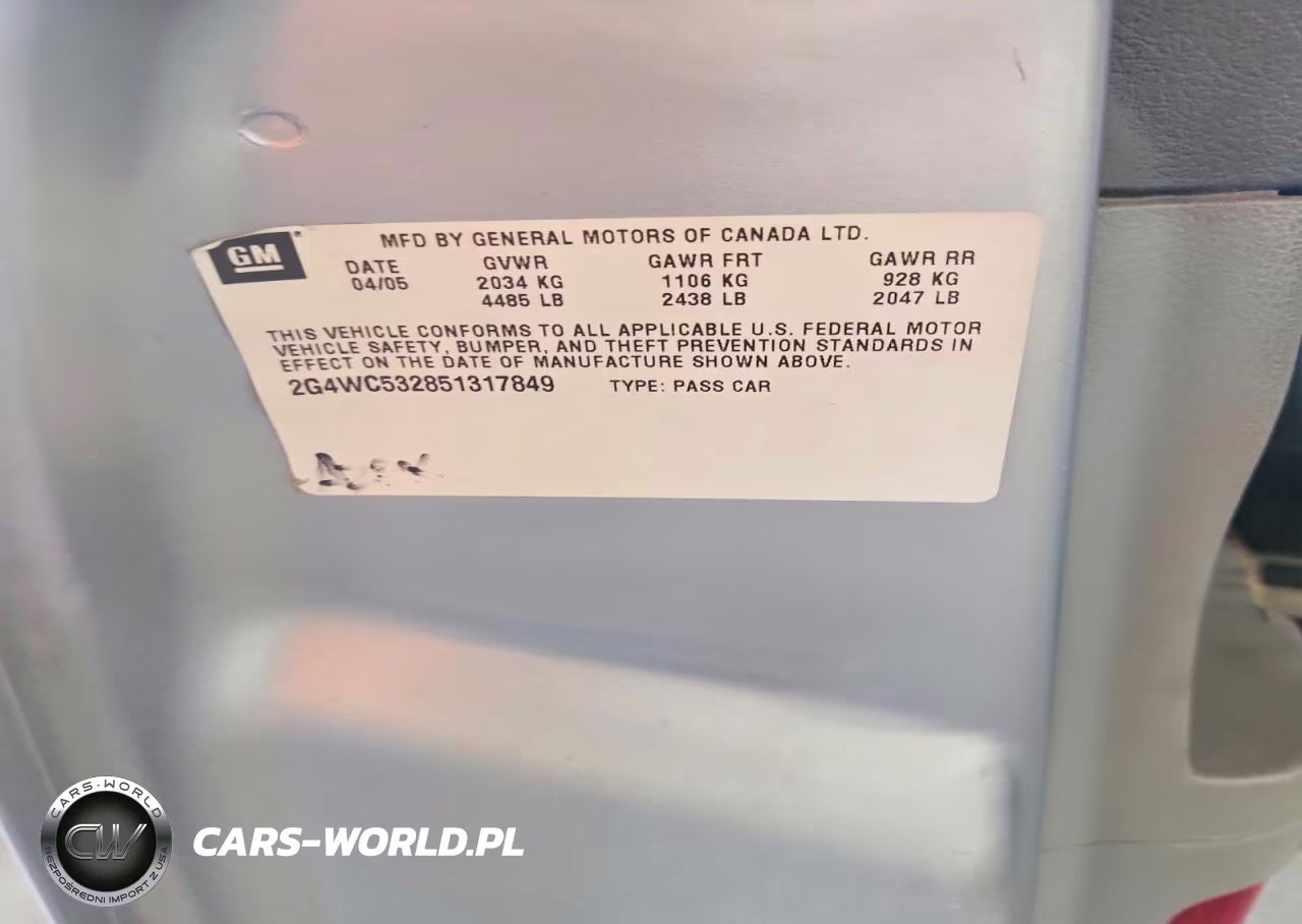 2005 Buick Lacrosse Cx VIN:2G4WC532851317849 - 12