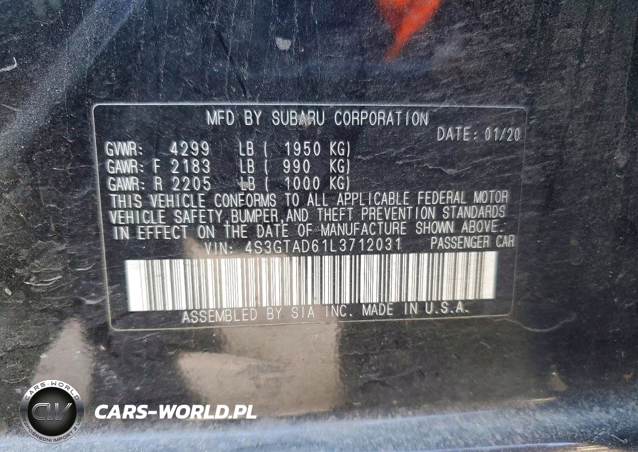 2020 Subaru Impreza Premium VIN:4S3GTAD61L3712031 - 14