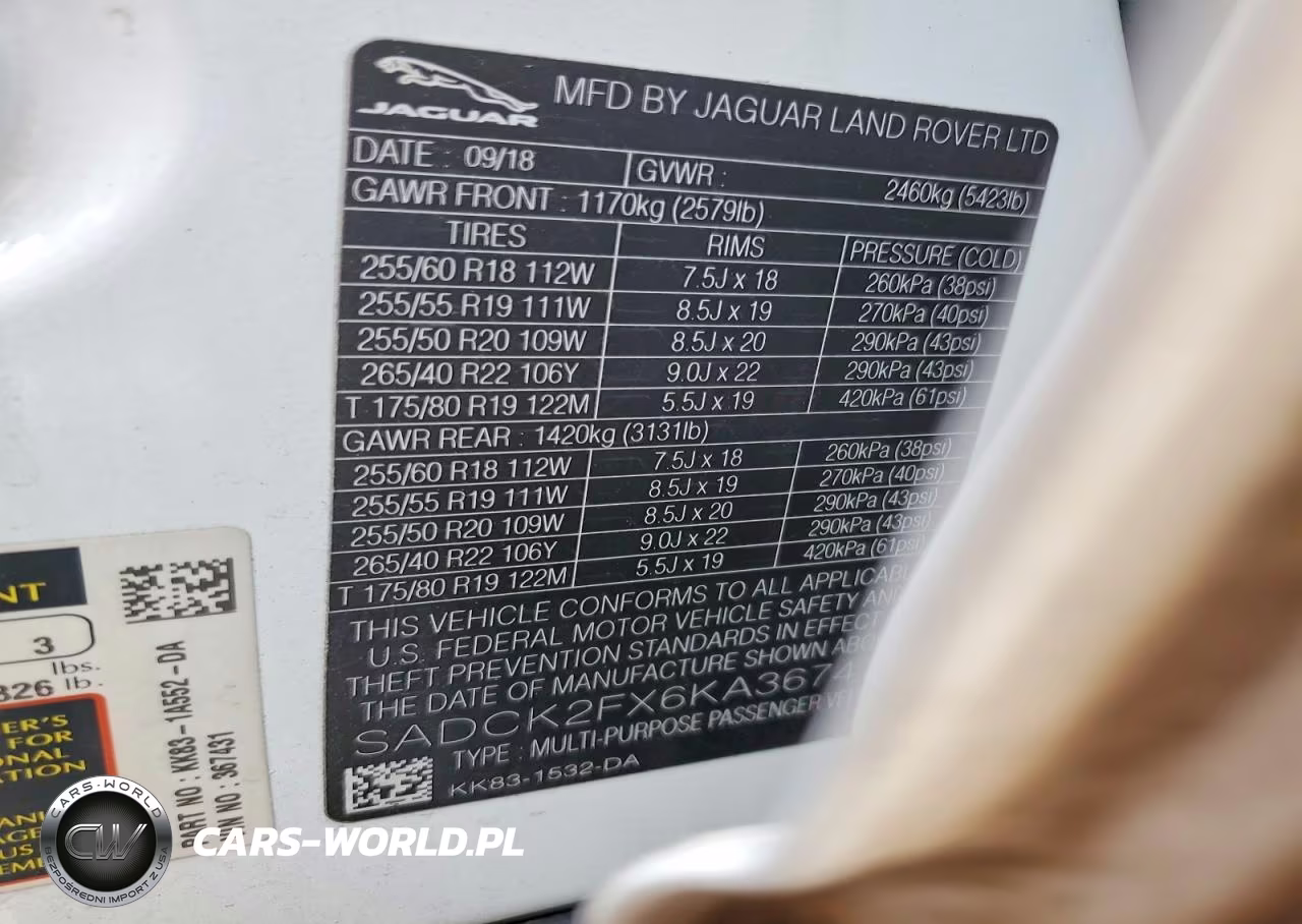 2019 Jaguar F-Pace Prestige VIN:SADCK2FX6KA367431 - 12