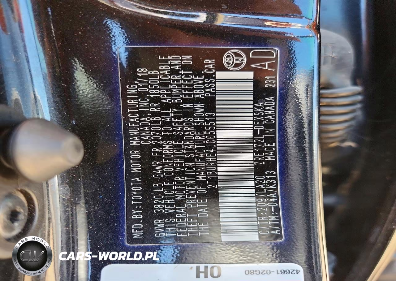 2018 Toyota Corolla Xse VIN:2T1BURHE4JC055513 - 12