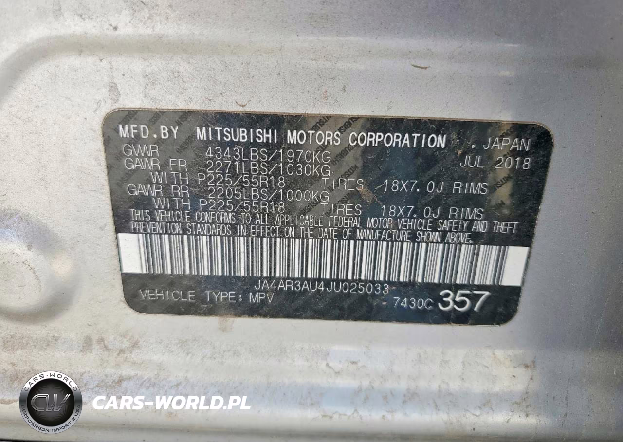 2018 Mitsubishi Outlander Sport Es VIN:JA4AR3AU4JU025033 - 13