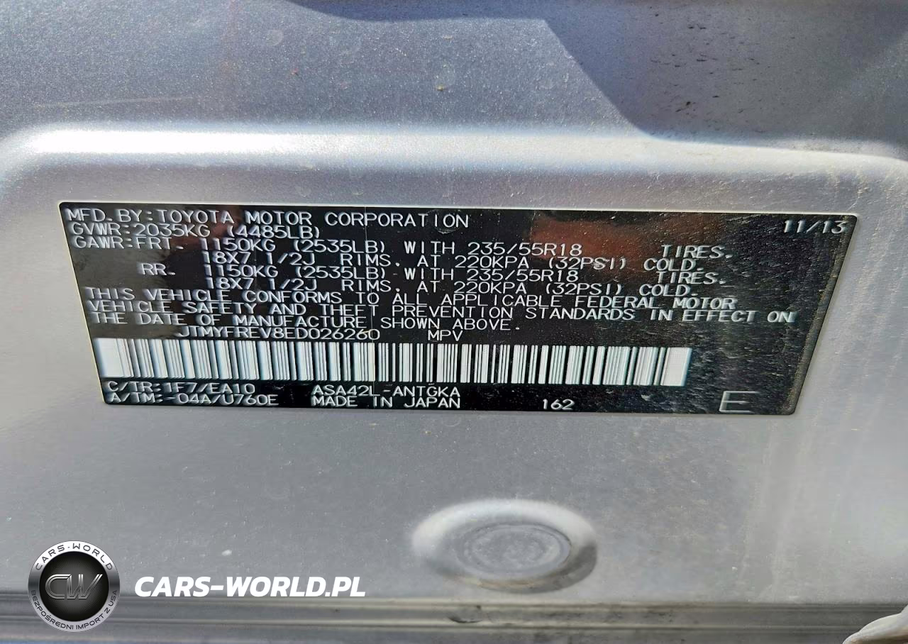 2014 Toyota Rav4 Limited VIN:JTMYFREV8ED026260 - 13