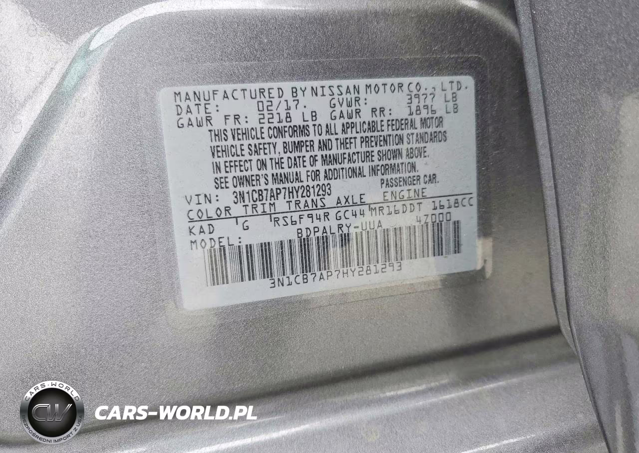 2017 Nissan Sentra Sr Turbo VIN:3N1CB7AP7HY281293 - 12