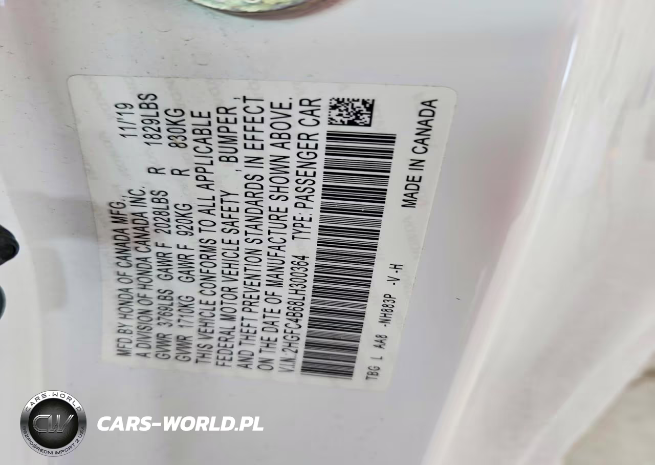 2020 Honda Civic Lx VIN:2HGFC4B68LH300364 - 12