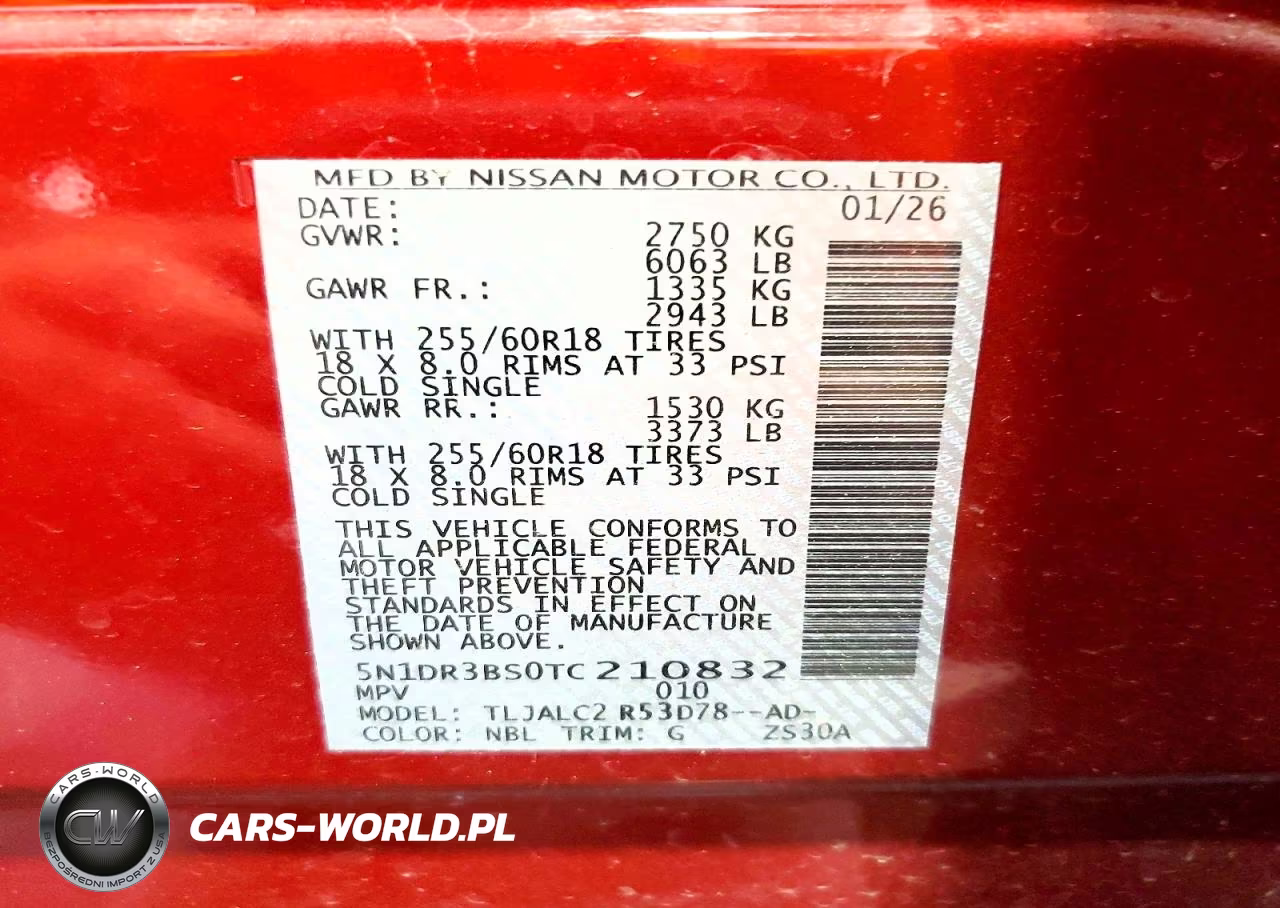 2026 Nissan Pathfinder Sv VIN:5N1DR3BS0TC210832 - 13