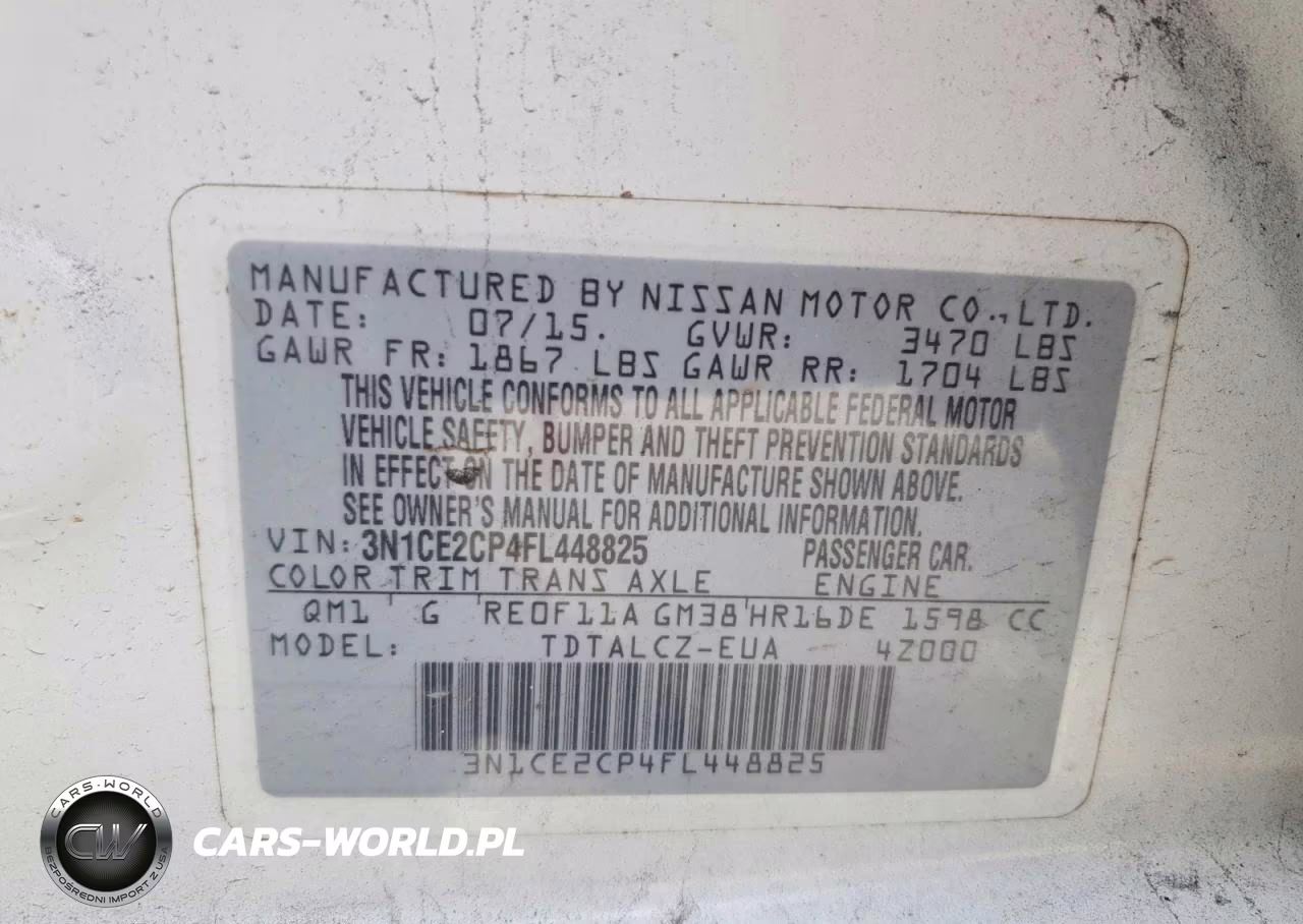2015 Nissan Versa Note S Plus VIN:3N1CE2CP4FL448825 - 12