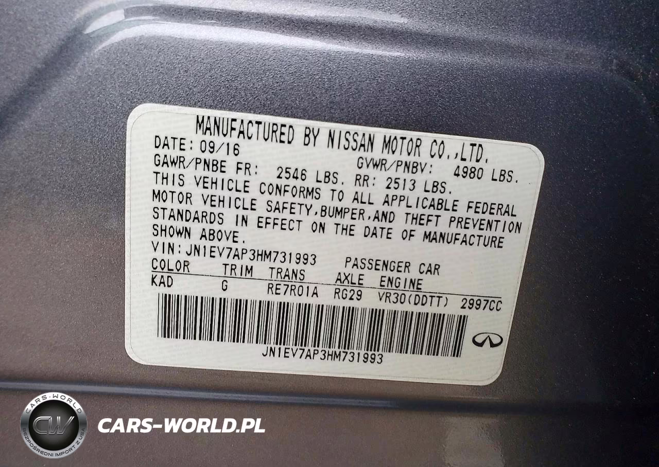 2017 Infiniti Q50 3.0T Signature Edition VIN:JN1EV7AP3HM731993 - 12