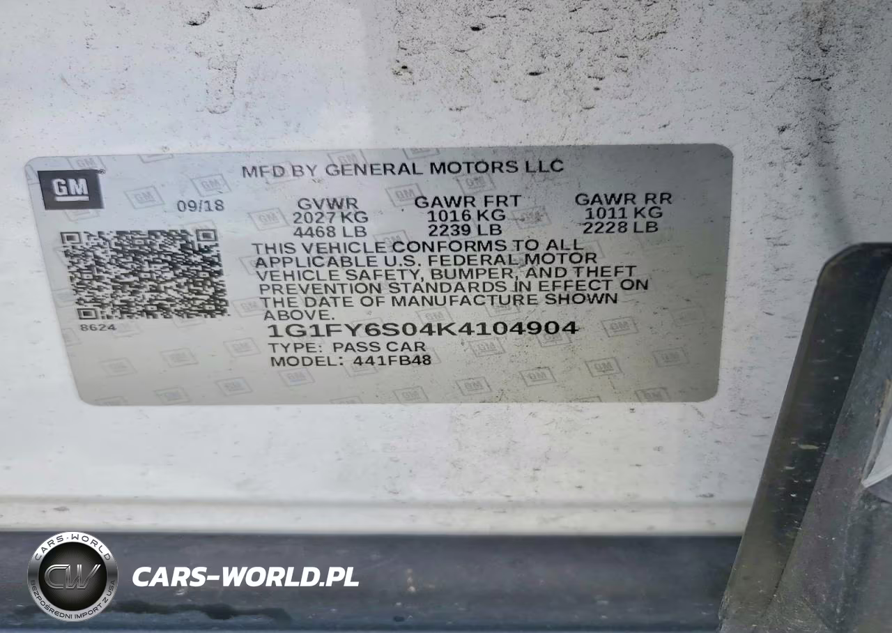 2019 Chevrolet Bolt Ev Lt VIN:1G1FY6S04K4104904 - 12