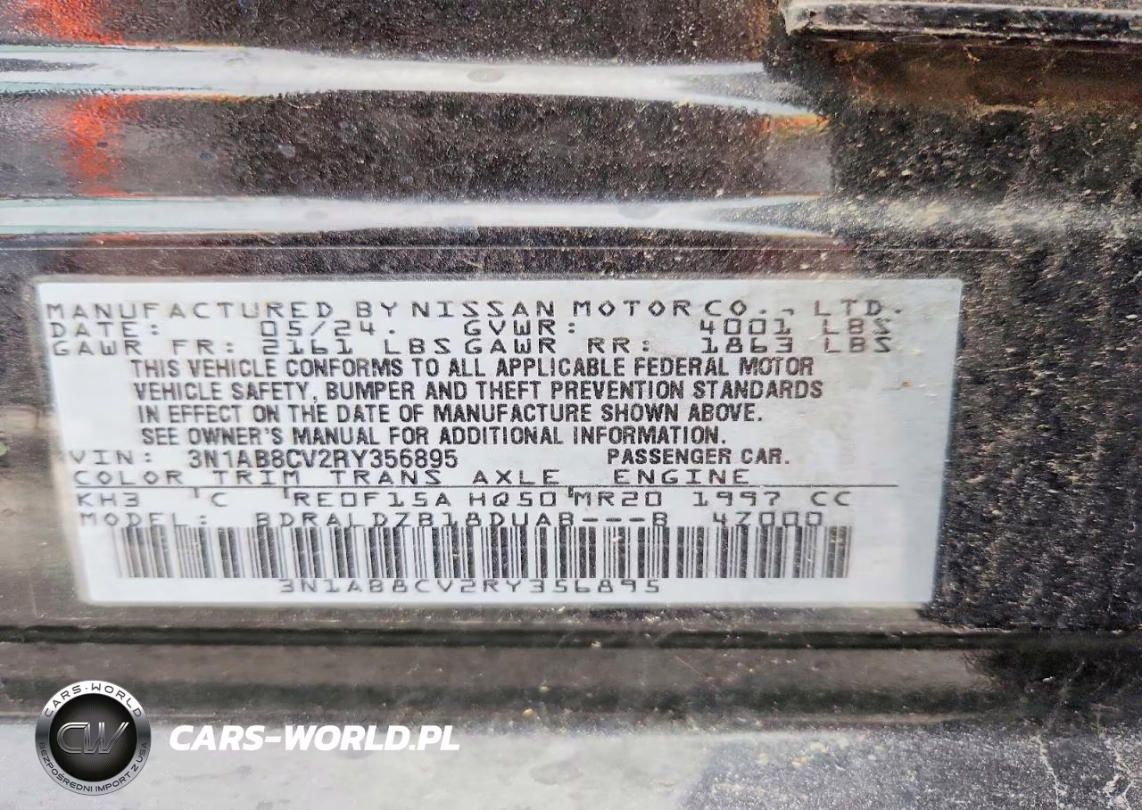 2024 Nissan Sentra Sv VIN:3N1AB8CV2RY356895 - 12