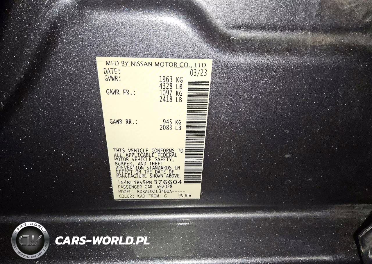2023 Nissan Altima S VIN:1N4BL4BV9PN376604 - 13