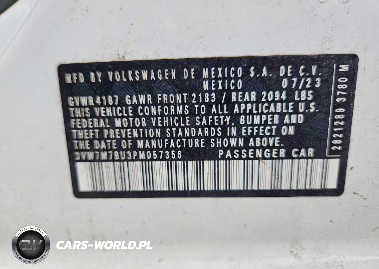 2023 Volkswagen Jetta Se VIN:3VW7M7BU3PM057356 - 12