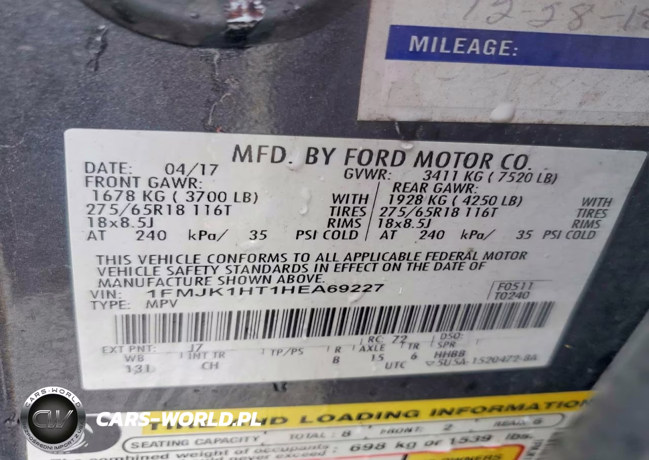 2017 Ford Expedition El Xlt VIN:1FMJK1HT1HEA69227 - 13