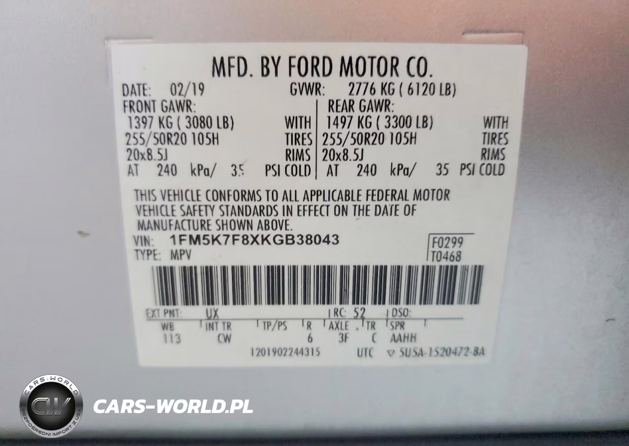 2019 Ford Explorer Limited VIN:1FM5K7F8XKGB38043 - 13