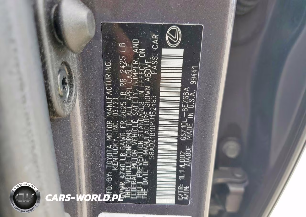 2023 Lexus Es 350 Base VIN:58ADZ1B10PU152483 - 12