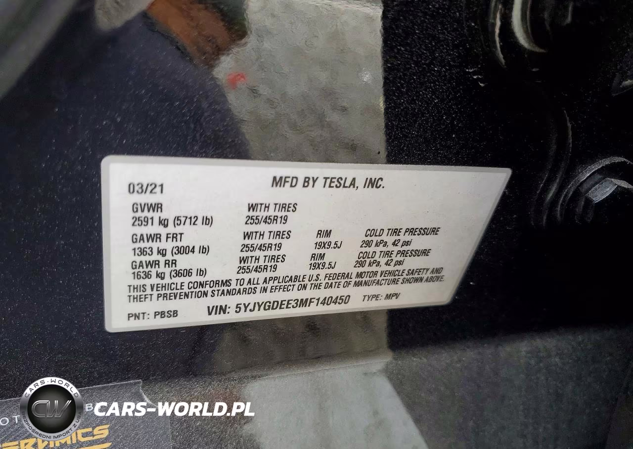 2021 Tesla Model Y VIN:5YJYGDEE3MF140450 - 13