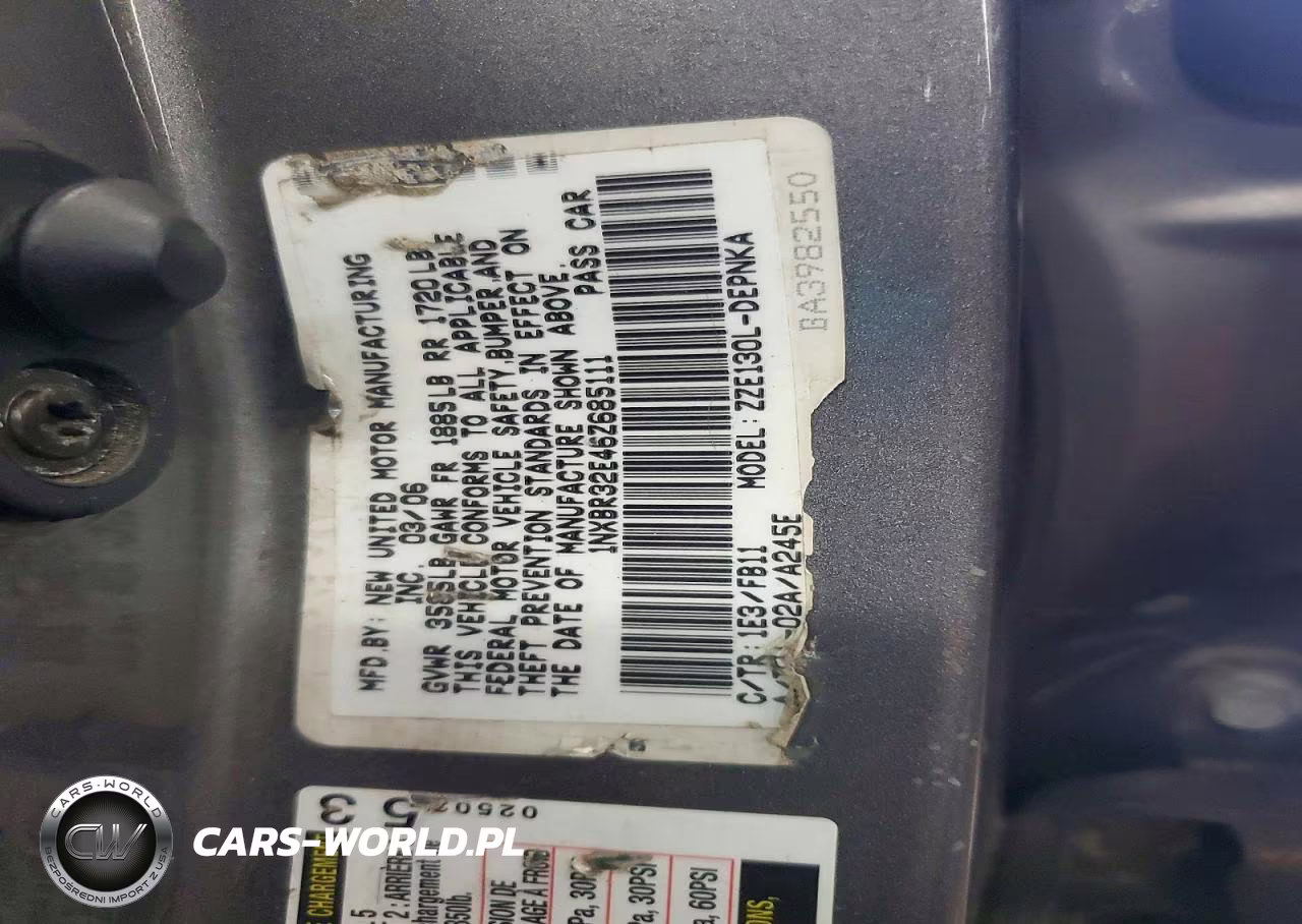 2006 Toyota Corolla Le VIN:1NXBR32E46Z685111 - 12