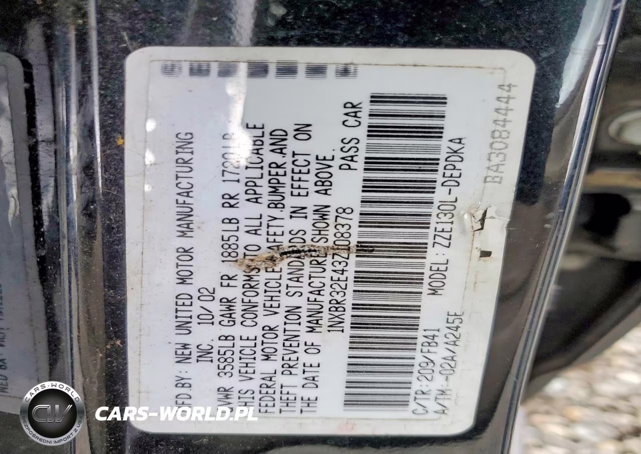 2003 Toyota Corolla Ce VIN:1NXBR32E43Z108378 - 12