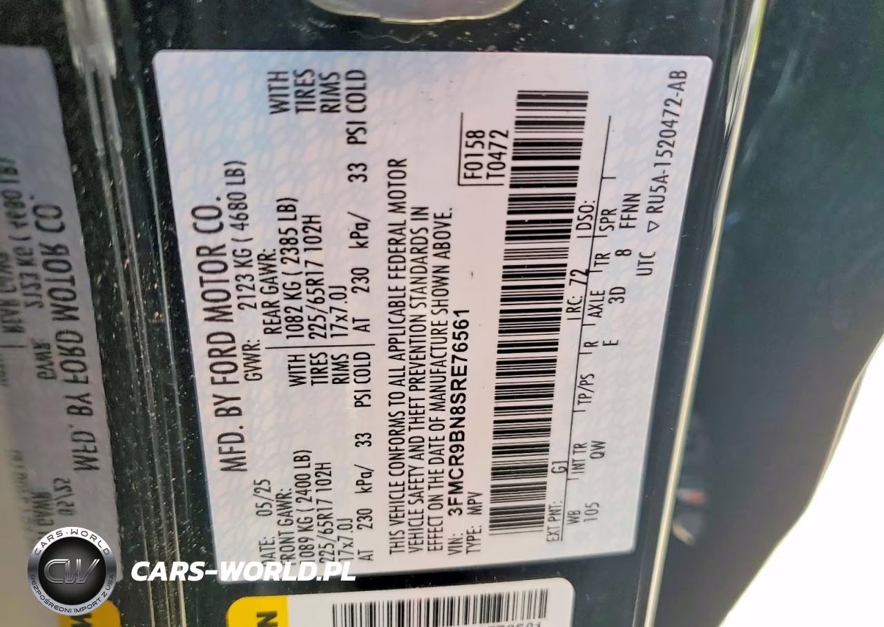 2025 Ford Bronco Sport Big Bend VIN:3FMCR9BN8SRE76561 - 14