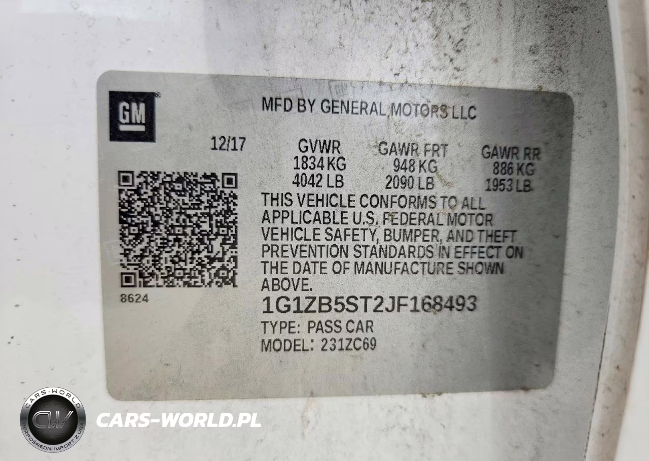 2018 Chevrolet Malibu Ls VIN:1G1ZB5ST2JF168493 - 12