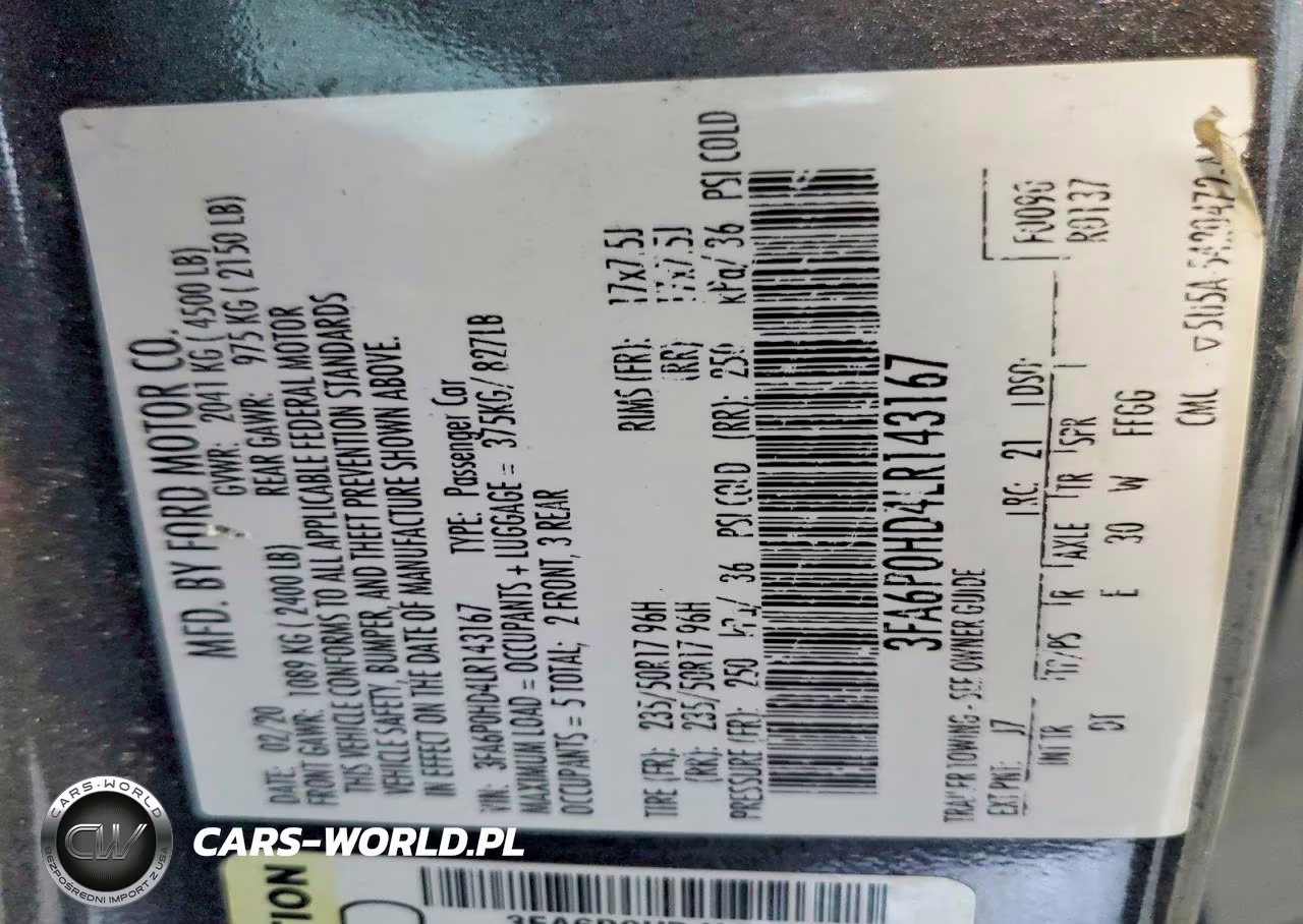 2020 Ford Fusion Se VIN:3FA6P0HD4LR143167 - 12