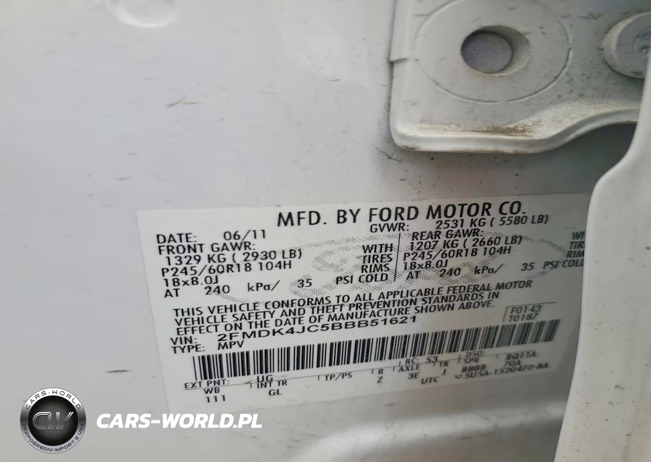 2011 Ford Edge Sel VIN:2FMDK4JC5BBB51621 - 13
