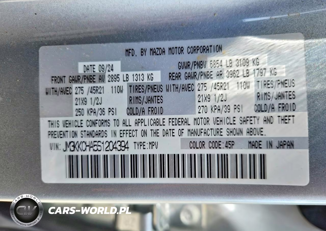 2025 Mazda Cx-90 Premium Sport VIN:JM3KKCHA5S1204394 - 13