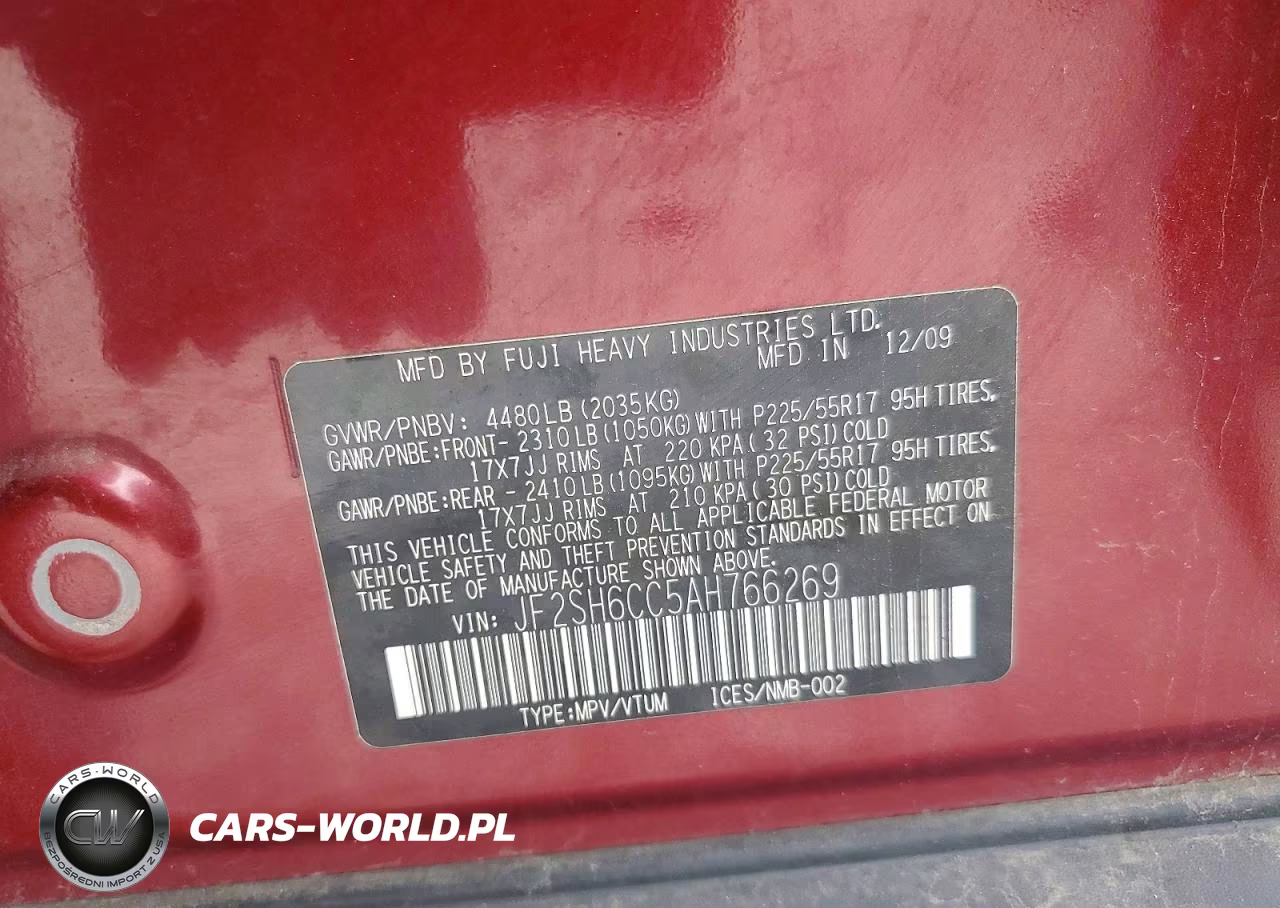 2010 Subaru Forester 2.5X Premium VIN:JF2SH6CC5AH766269 - 13