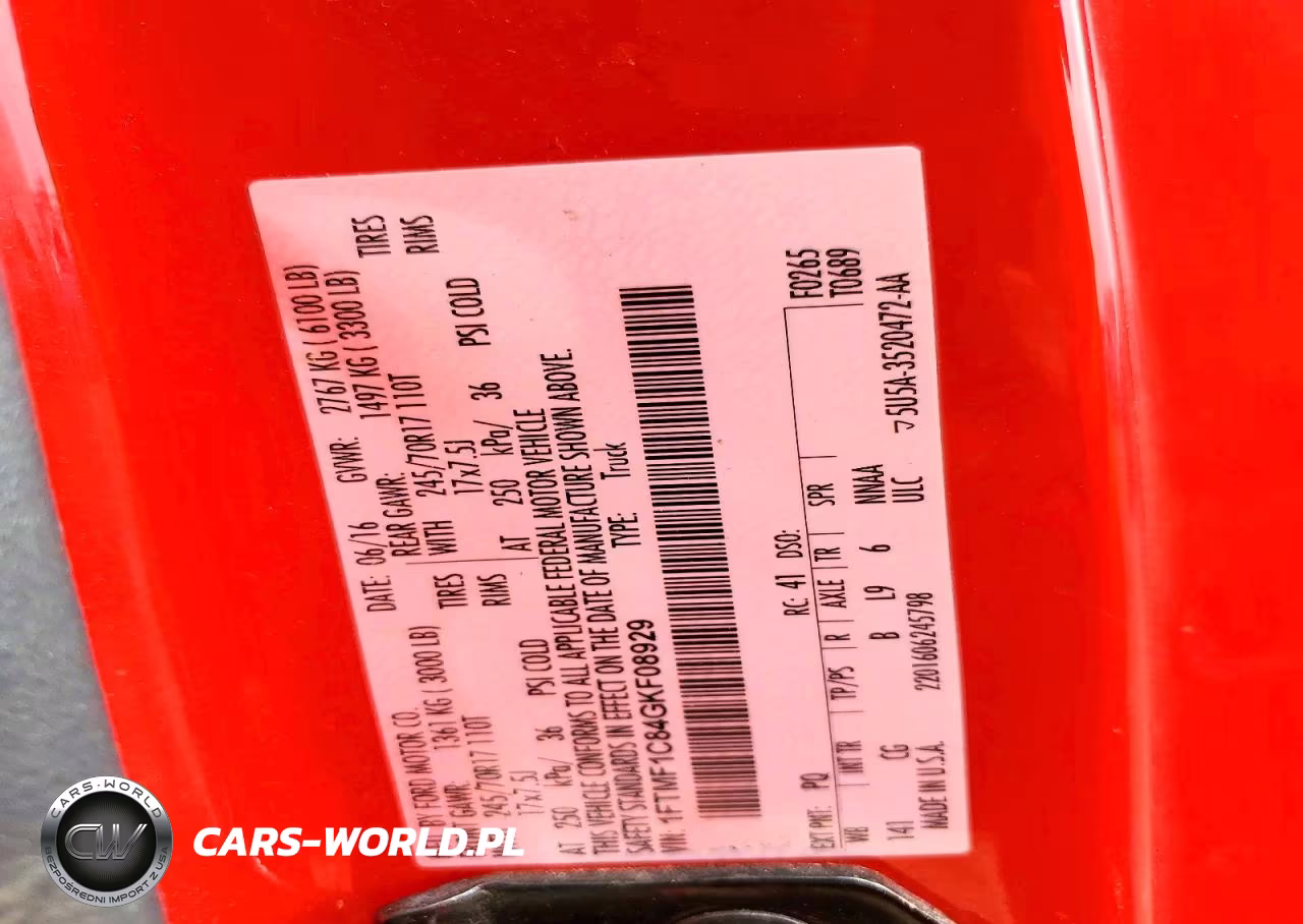 2016 Ford F150 VIN:1FTMF1C84GKF08929 - 12