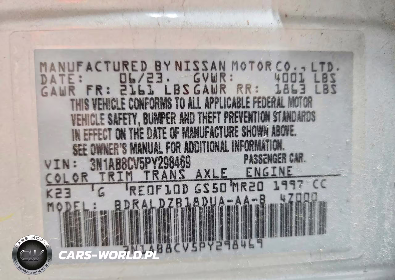 2023 Nissan Sentra Sv VIN:3N1AB8CV5PY298469 - 12