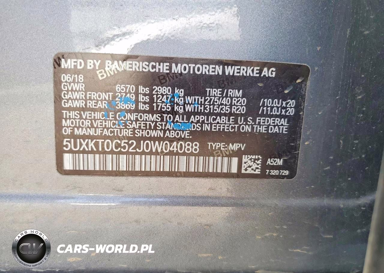 2018 BMW X5 Xdr40E VIN:5UXKT0C52J0W04088 - 13