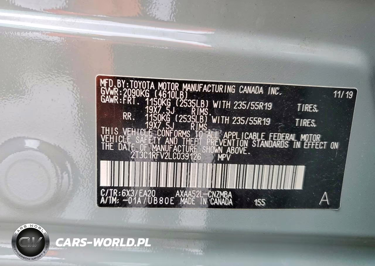 2020 Toyota Rav4 Xle Premium VIN:2T3C1RFV2LC039126 - 13