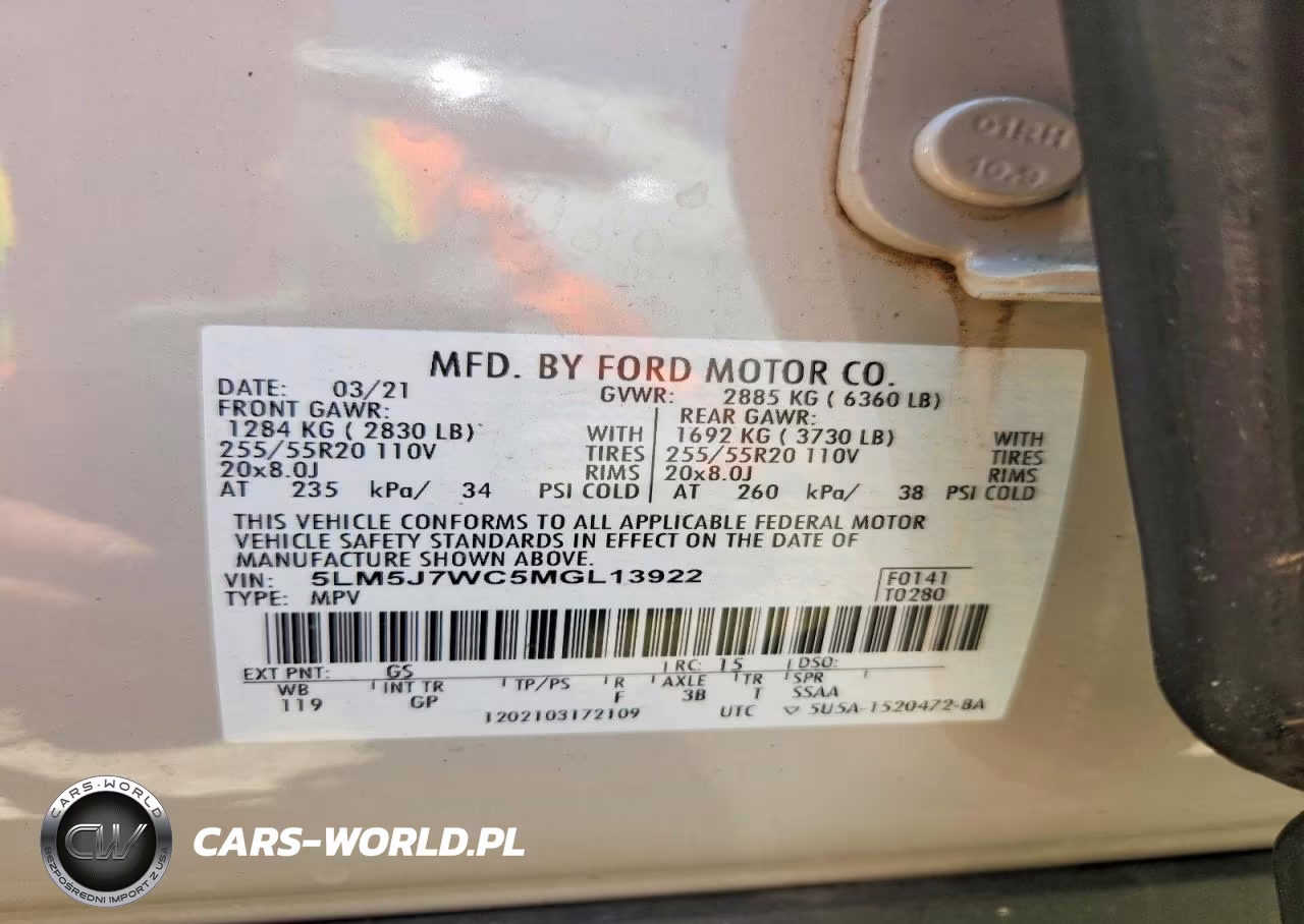 2021 Lincoln Aviator Reserve VIN:5LM5J7WC5MGL13922 - 12