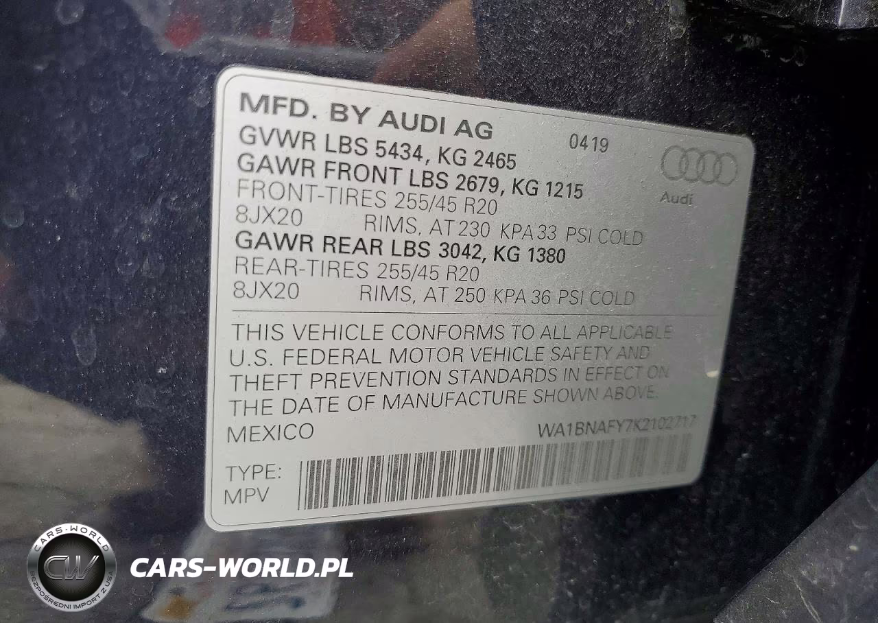 2019 Audi Q5 Premium Plus VIN:WA1BNAFY7K2102717 - 13