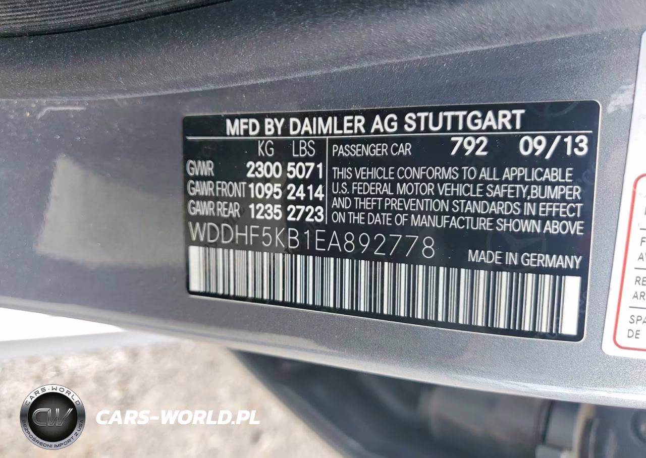 2014 Mercedes-Benz E 350 VIN:WDDHF5KB1EA892778 - 12