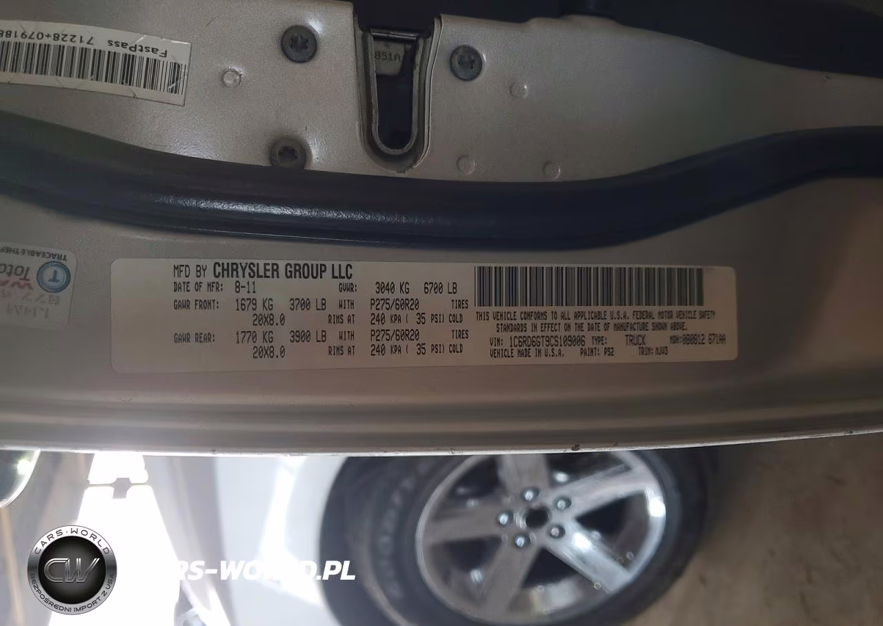2012 Dodge Ram 1500 Slt VIN:1C6RD6GT9CS109006 - 12